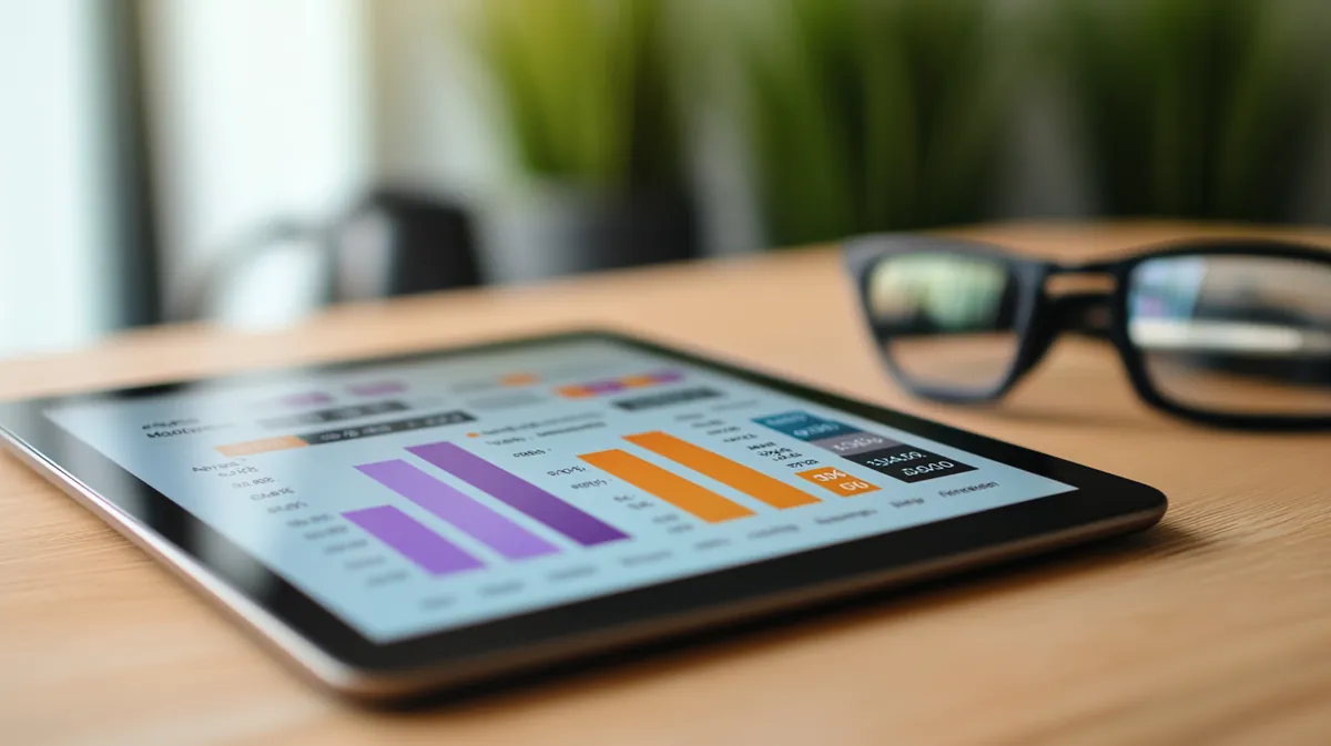 Tablet sa grafikonima i kalkulator za finansijsko planiranje